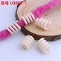 Spring Shaped Acrylic Beads 18mm Macaron Color Plastic Dreadlock 100pcs 12