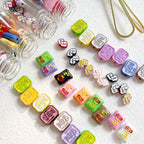 Baking Painted Potato Chips Card Metal Beads 2mm Hole 20pcs