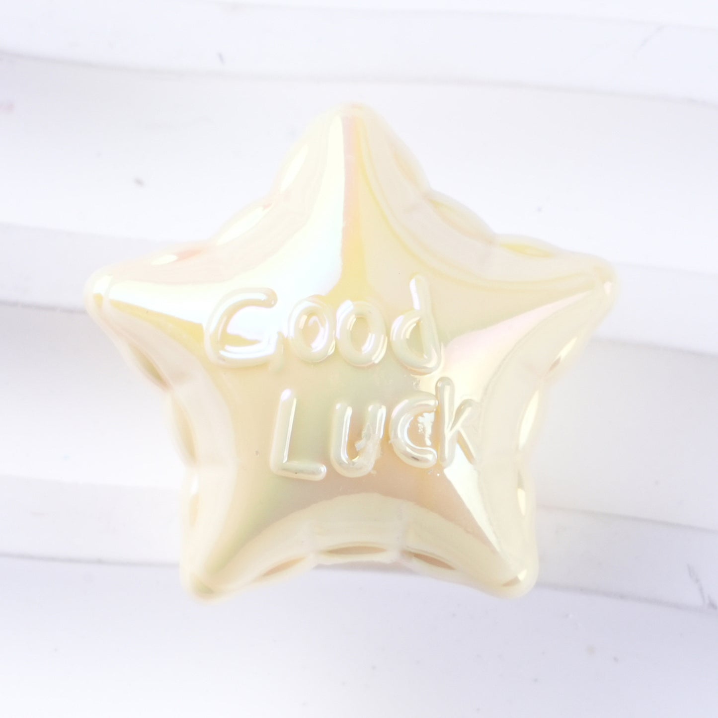 UV Plating Balloon Shaped Heart Star Acrylic Beads 25mm Glossy Pastel 50pcs 21
