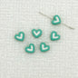 Heart Metal Beads 8mm Two-Tone Enamel Baked Finish 20pcs 11