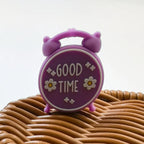 Silicone 3D Focal Beads Good Time Alarm Clock Rounded Base 20pcs 6