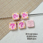 Square Metal Beads 11mm Painted Question Mark Design 20pcs 6