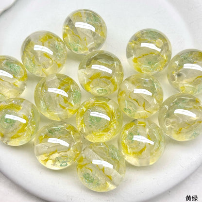 Luminous Rose Resin Beads 16mm Round Multicolor 10pcs 8