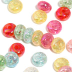 Acrylic Spacer Beads 8mm UV Plating Crack Imitation 100pcs