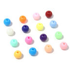Macaron Color Acrylic Beads 6-12mm Smooth Glossy Round 100pcs 6