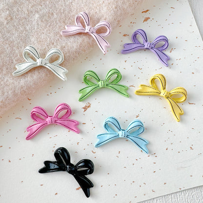 Bow Metal Beads 24mm Painted Lace Pastel Colors 20pcs 4