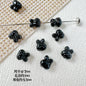 Rabbit Metal Beads 7mm Baking Painted Granular Alloy 30pcs 11