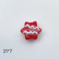 Hand Painted 3D Christmas Lampwork Glass Beads Snowman Santa Motifs 1pc 24