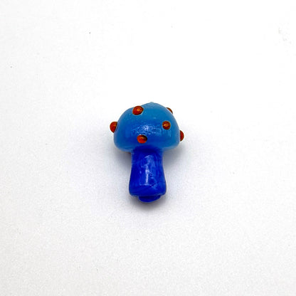 Hand Painted Mushroom Glass Beads 18mm Colorful Dotted Enamel 1pc 9