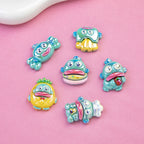 Plating Resin Beads Glossy Mixed Colors Quirky Faces 10pcs 5
