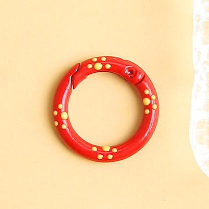 Zinc Alloy Trigger Spring Keyring Painted Kitten Paw 25mm 50pcs 8