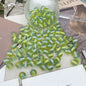 Transparent Glitter Powder Striped Resin Beads 8-10mm Mixed Colors 50pcs 9