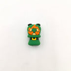 Silicone 3D Focal Beads Old Man Three Leaf Clover Face 20Pcs