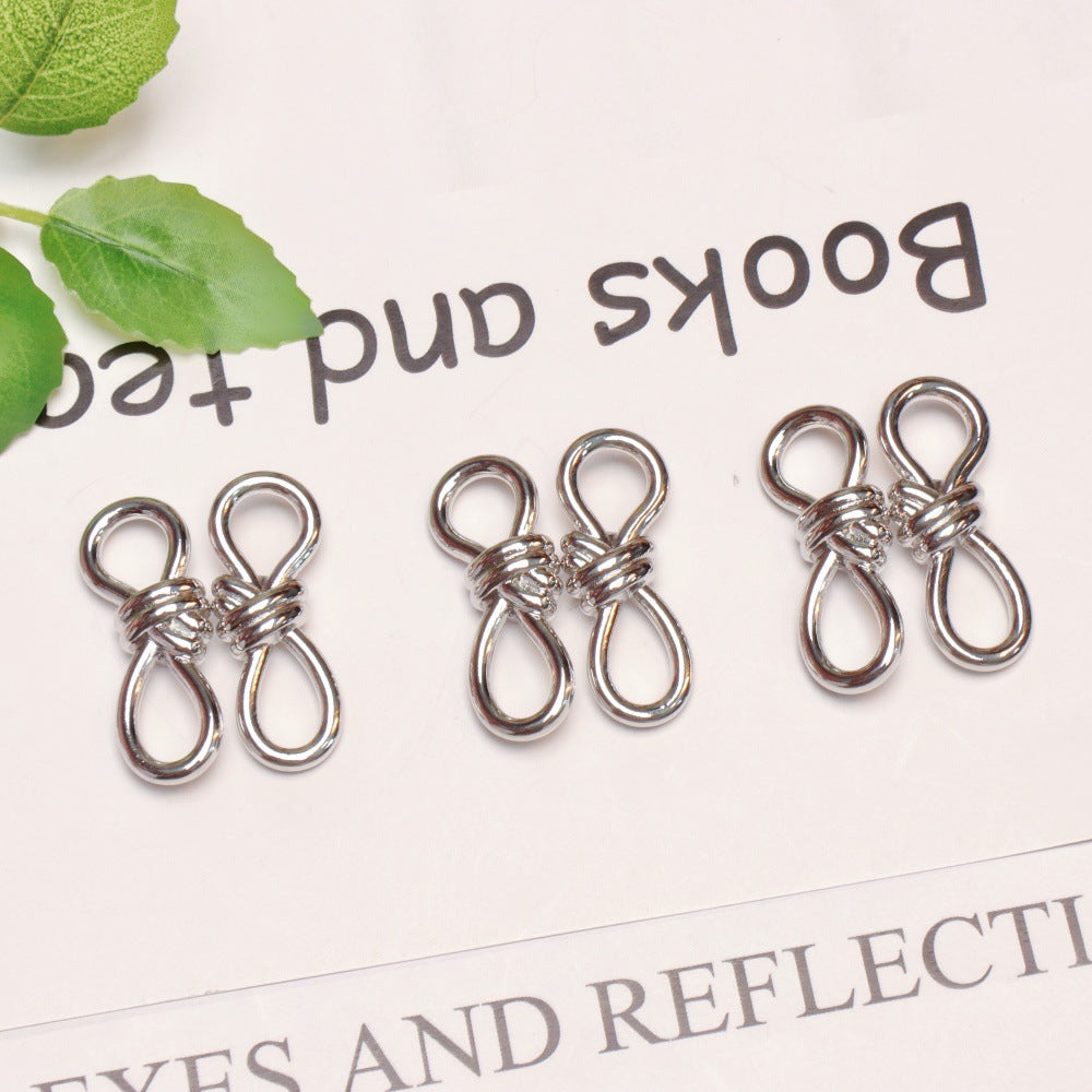 Alloy Knot Shaped Connectors 35mm Mixed Colors 10pcs 6