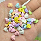 Heart Metal Beads 8mm Baking Painted Lace Zinc Alloy 30pcs 3