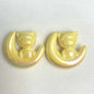 UV Plating Moon Cat Acrylic Beads 26mm Iridescent Pastel 50pcs 10