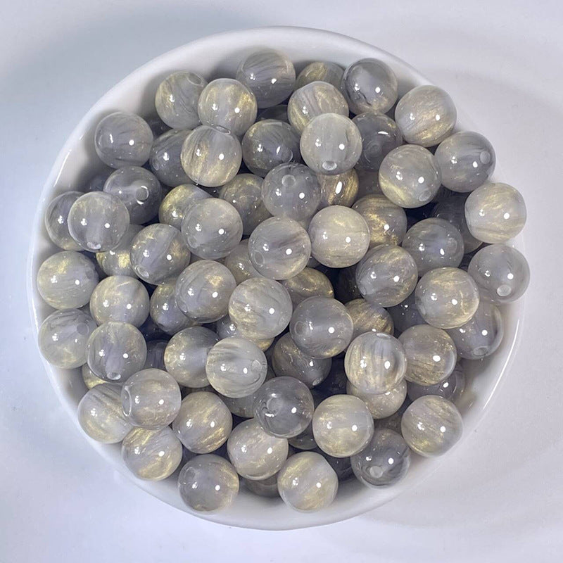 Gilding Gradient Resin Beads 8mm Round Shimmer 100pcs 3