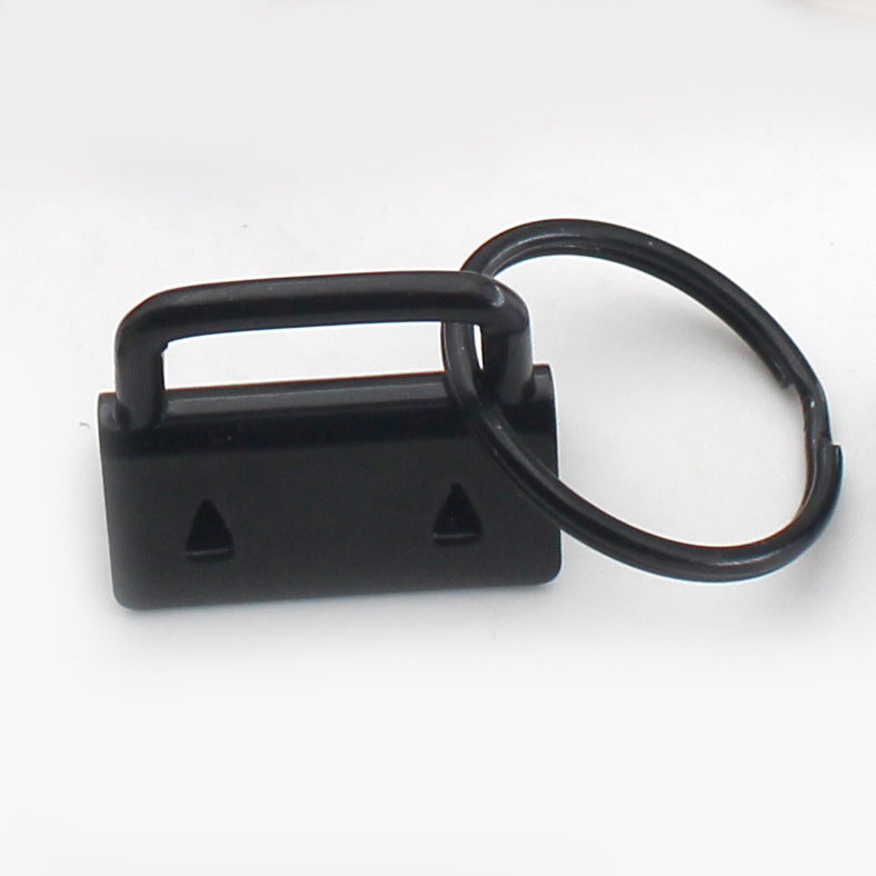 Iron Fob Keychain Clamps 25mm Various Finish Colors 10pcs 7