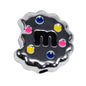 Hand Painted Bitten Cookie Acrylic Beads 22mm Enamel Glossy 10pcs 41