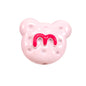 Hand Painted Bear Acrylic Beads 25mm Glossy Colorful 10pcs 9