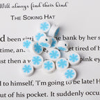 Flat Clay Beads 10mm Christmas Series Blue Snowflake 100pcs 4