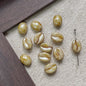 Vintage Czech Coffee Bean Lampwork Glass Beads 8x11mm 10pcs 9