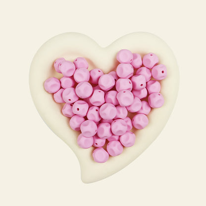 15mm Irregular Silicone Beads Multi Color Solid 50pcs 14