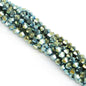 Electroplated Faceted Glass Beads 6mm Transparent Mixed Colors 45pcs 31