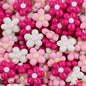 Glow In The Dark Five-Petal Flower Acrylic Beads 21mm Bicolor 10pcs 21