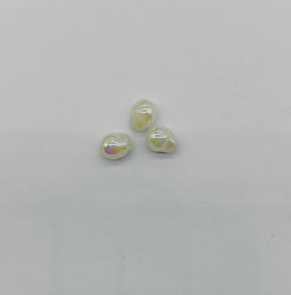 Plating Colorful Imitation Pearl Acrylic Beads 8mm 100pcs 6