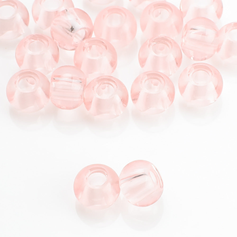 Glass Round Spacer Beads 14mm Multicolor Large Hole 40pcs 11