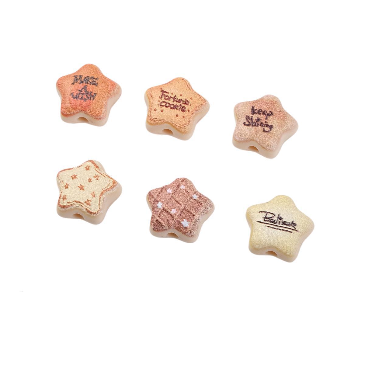 Cookie Star Acrylic Beads 14mm Assorted Colors 20pcs 3