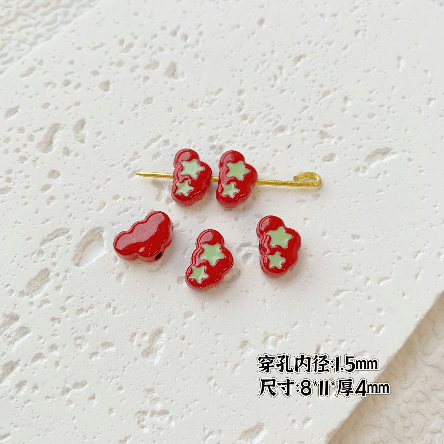 Painted Cute Character Plate Series Metal Beads Bulk 20pcs 22