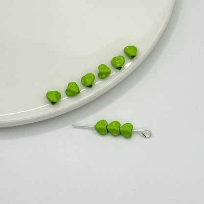 Heart Metal Beads 5mm Baking Painted Glossy Alloy 30pcs 14