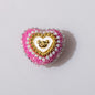 Heart Bear Rhinestone Acrylic Focal Beads 27.5x24.6mm 10pcs 9