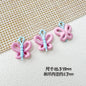 Butterfly Painted Metal Beads Decorative Alloy 10pcs 8