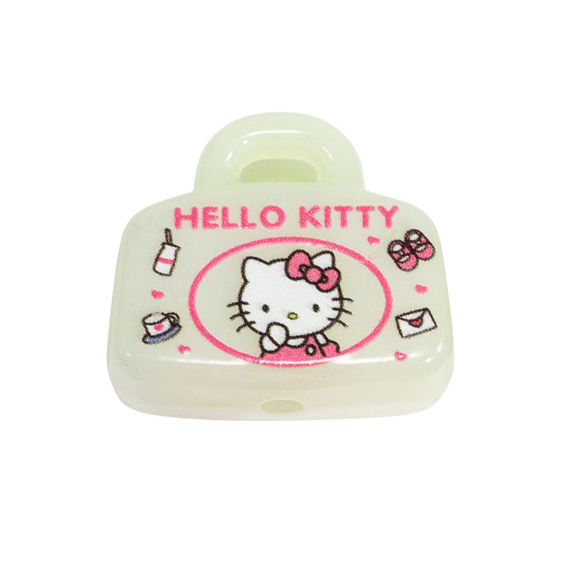 Painted Handbag Acrylic Beads 20/25mm Cartoon Pattern 10pcs 36