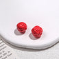Painted Round Acrylic Beads 11mm Baked Glossy 50pcs 15