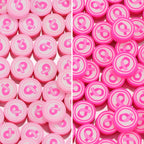 Flat Clay Beads 9mm Ribbon Polymer 100pcs