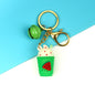 Cartoon Fruit Ice Cream Keychain Metal Gold Hardware Colorful 6