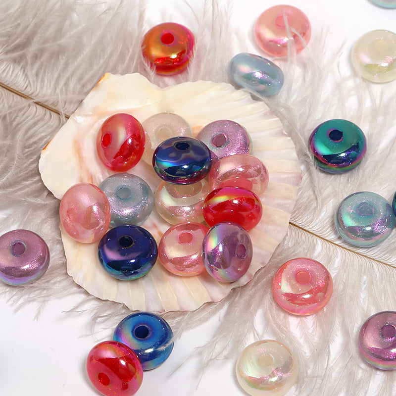 Acrylic Spacer Beads 8mm UV Plating Crack Imitation 100pcs 4