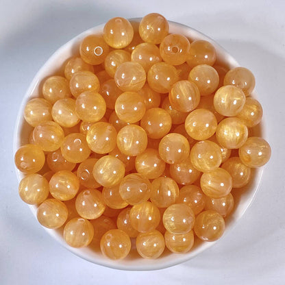 Gilding Gradient Resin Beads 8mm Round Shimmer 100pcs 17