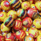 Painted Round Acrylic Beads 16mm McDonald Hamburger Design 100pcs
