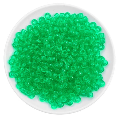 Transparent Acrylic Seed Beads 9mm Large Hole Colorful 100pcs 11