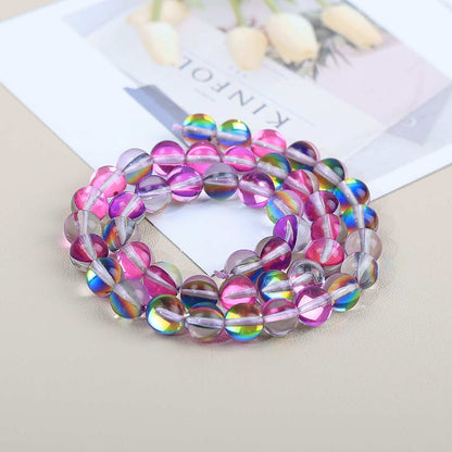Mermaid Round Glass Beads 6mm Matte Pastel Jewel Tones 40pcs 13