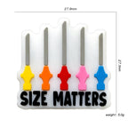 Silicone Focal Beads Thermometer Size Matters Colorful Graphic 20pcs 2
