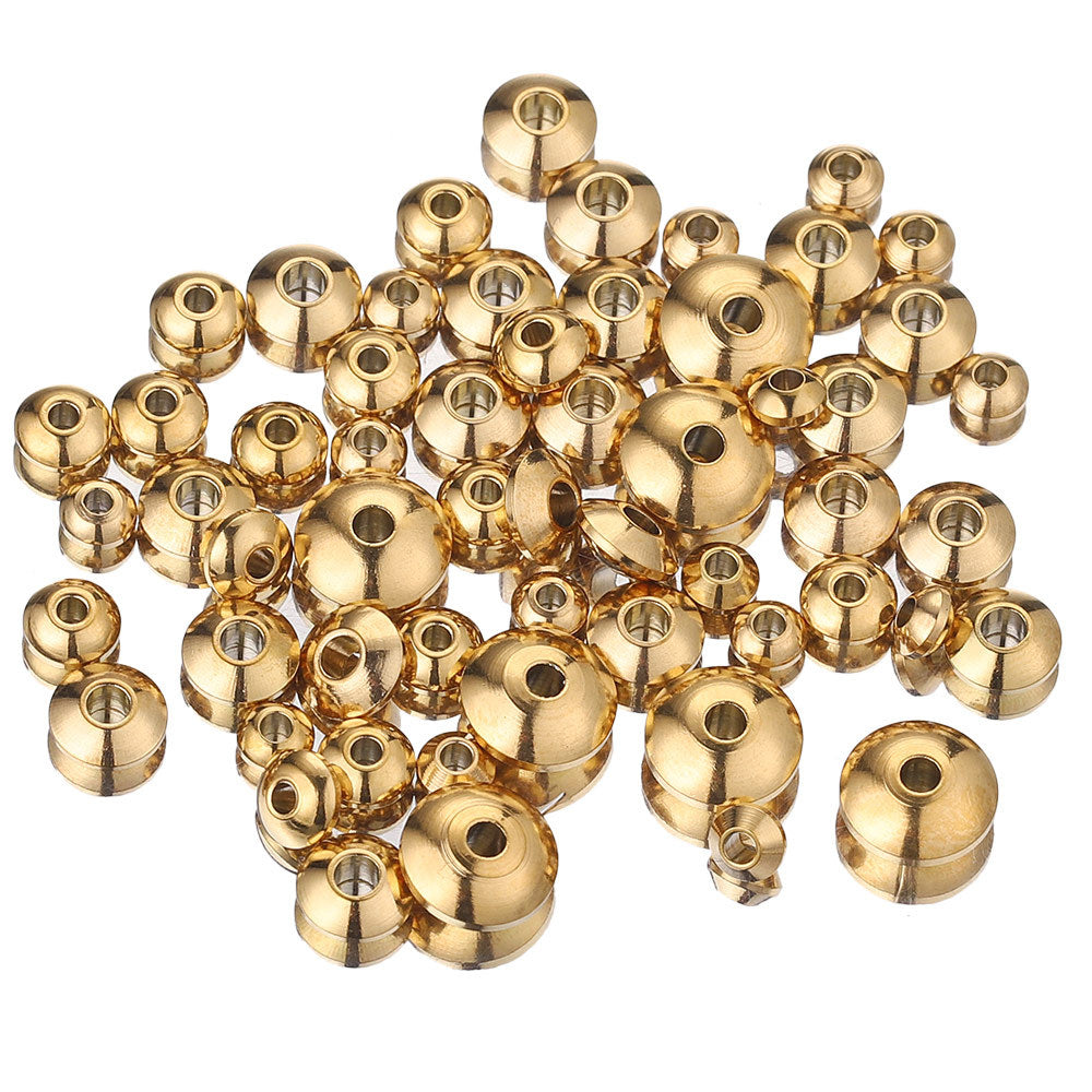 Stainless Steel UFO Spacer Beads 4-8mm Polished 100pcs 3