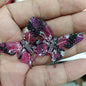 Transparent Swallowtail Acrylic Beads 25x45mm Colored Printing 100pcs 11