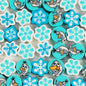 Snowflake and Snowman Clay Beads 10mm Winter Holiday Mix 100pcs 10
