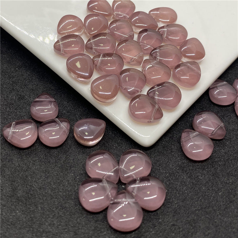 Czech Glass Beads Teardrop 12mm Transparent Iridescent 100pcs 27